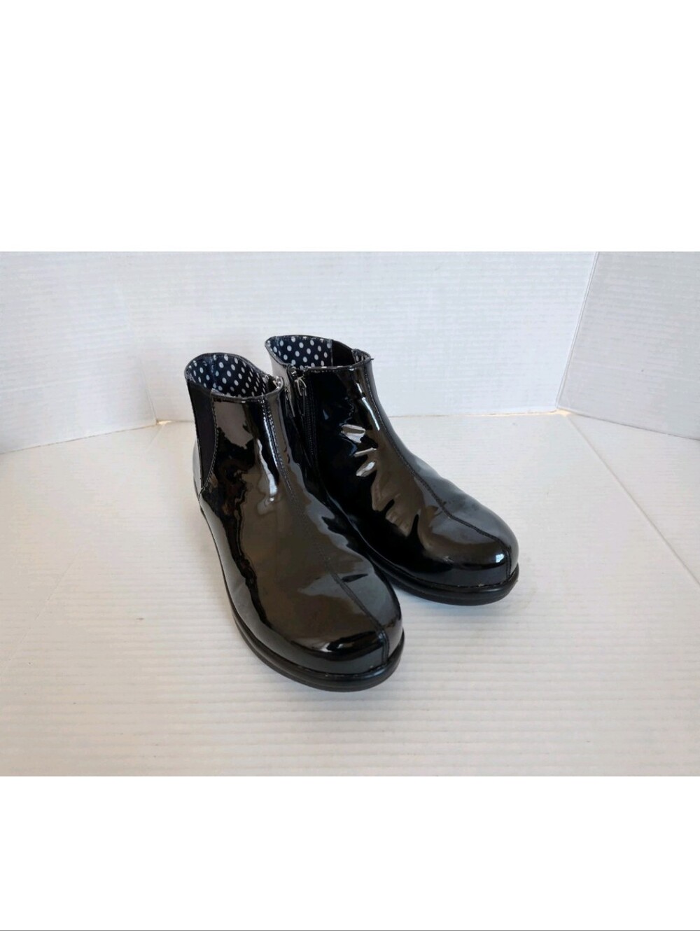 Alegria Climatease Ankle Boots Rain Boots Sz 40 US 9.5-10 Black Patent Leather